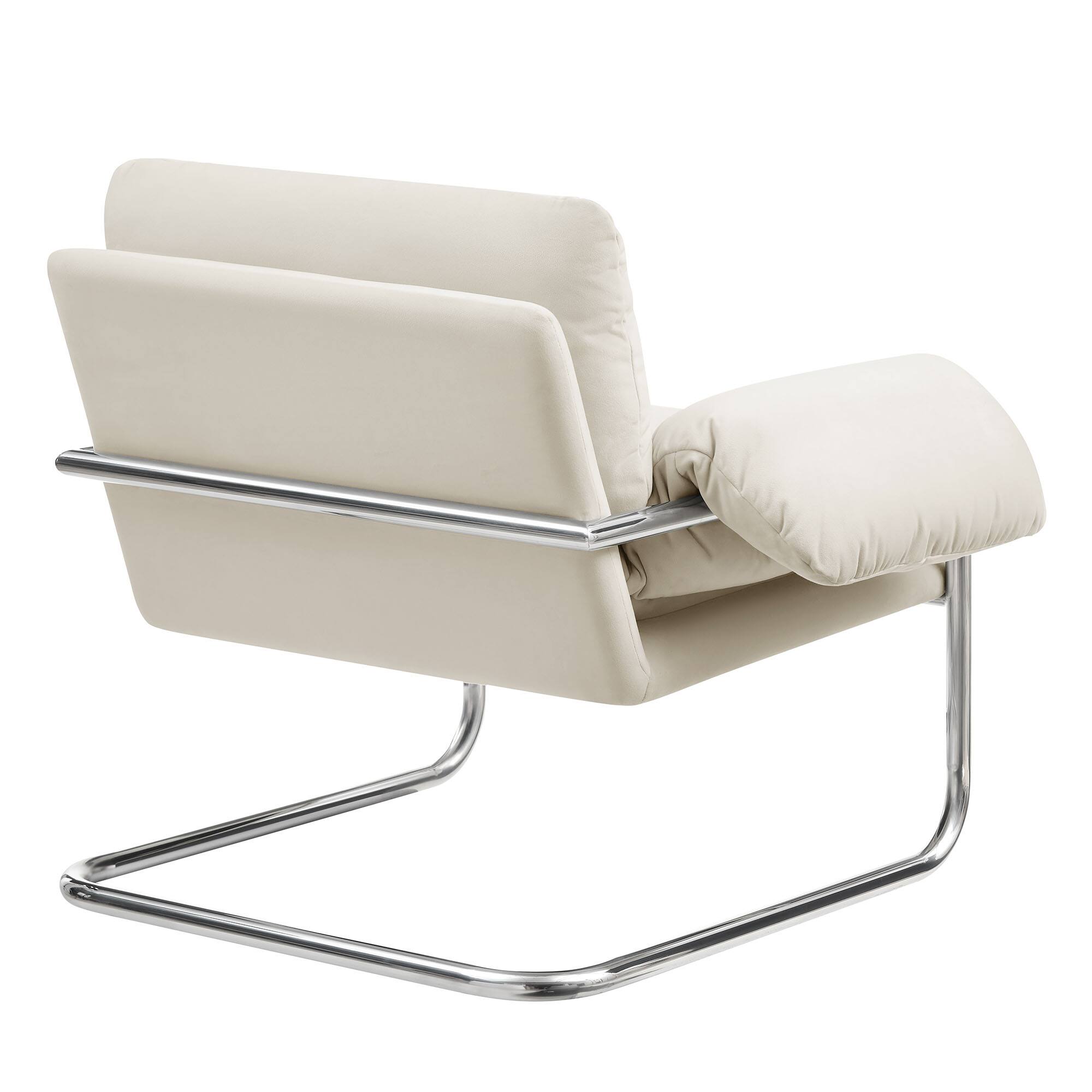 Alt View 3. Modway - Ansel Performance Velvet Accent Chair by Modway - Alabaster.