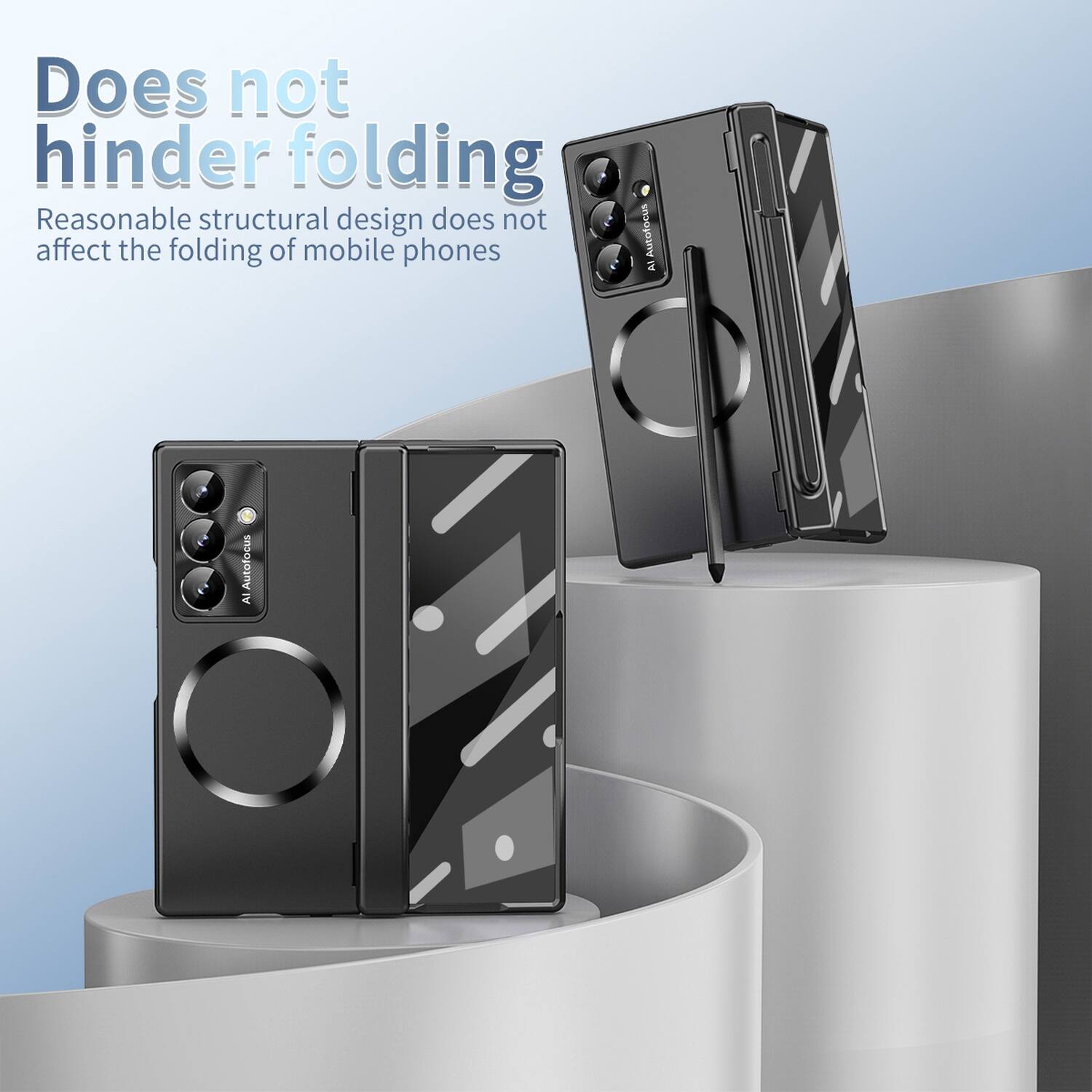 Does not hinder folding  
Reasonable structural design does not affect the folding of mobile phones  
AI Autofocus