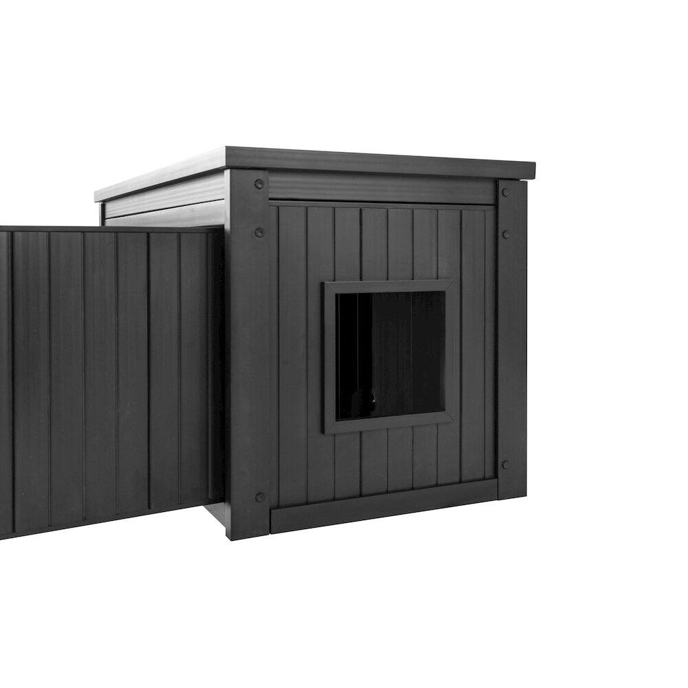 Alt View 1. New Age Pet - ECOFLEX LitterLoo Bench Litter Box Cover Espresso - Espresso.