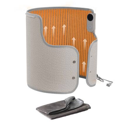 Front. VEVOR - Under Desk Space Heater,Rollable Foot Warmer Portable for Home&Office,Timer & Secure,Quiet for Legs,Ankles,Touch&Remote - Grey.