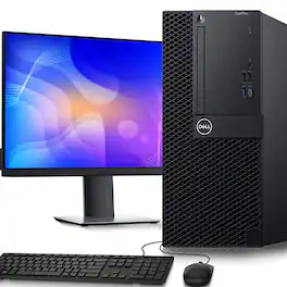 Dell - Refurbished Excellent - OptiPlex Tower Desktop PC | Intel Core i5-7th 3.40GHz | 16GB DDR4 RAM | 256GB + 500GB HDD | Used 24" LED | Wi-Fi | Win11