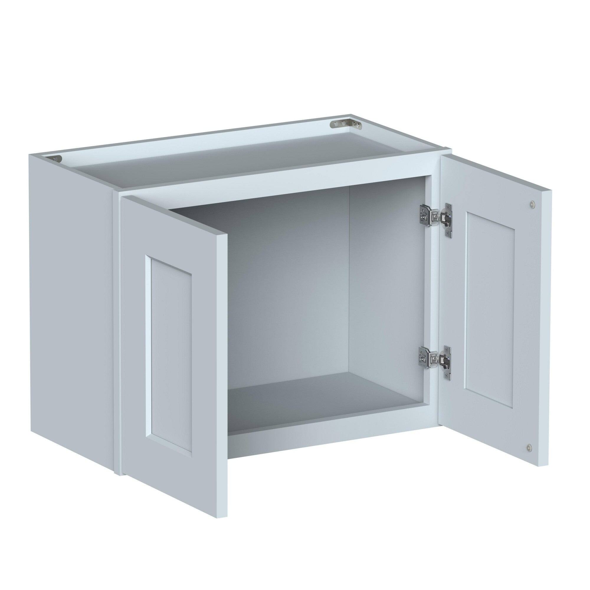 Alt View 2. Boyel Living - 24in.W x12in.D x18in.H WALL CABINET Fully assembled Cabinet With Two HDF Doors - Gray.