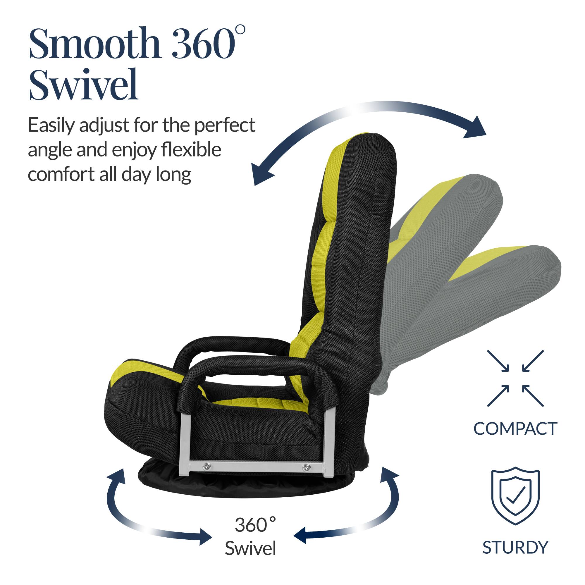 Smooth 360° Swivel  
Easily adjust for the perfect angle and enjoy flexible comfort all day long  

COMPACT  
STURDY  

360° Swivel