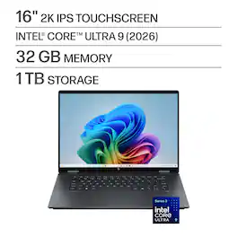 HP - OmniBook X Flip - 16" 2K Touchscreen Laptop - Intel Core Ultra 9 (2024) - 32GB Memory - 1TB SSD - Copilot+ PC - Eclipse Gray