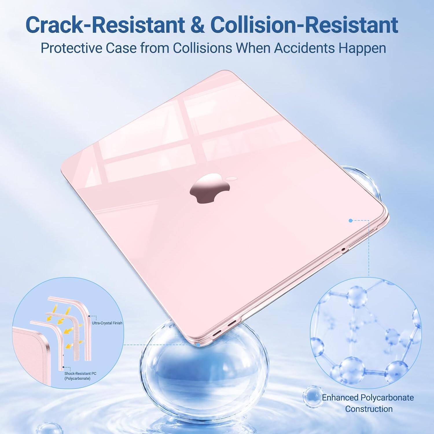 Crack-Resistant & Collision-Resistant Protective Case from Collisions When Accidents Happen

Ultra-Crystal Finish

Shock-Resistant PC (Polycarbonate)

Enhanced Polycarbonate Construction