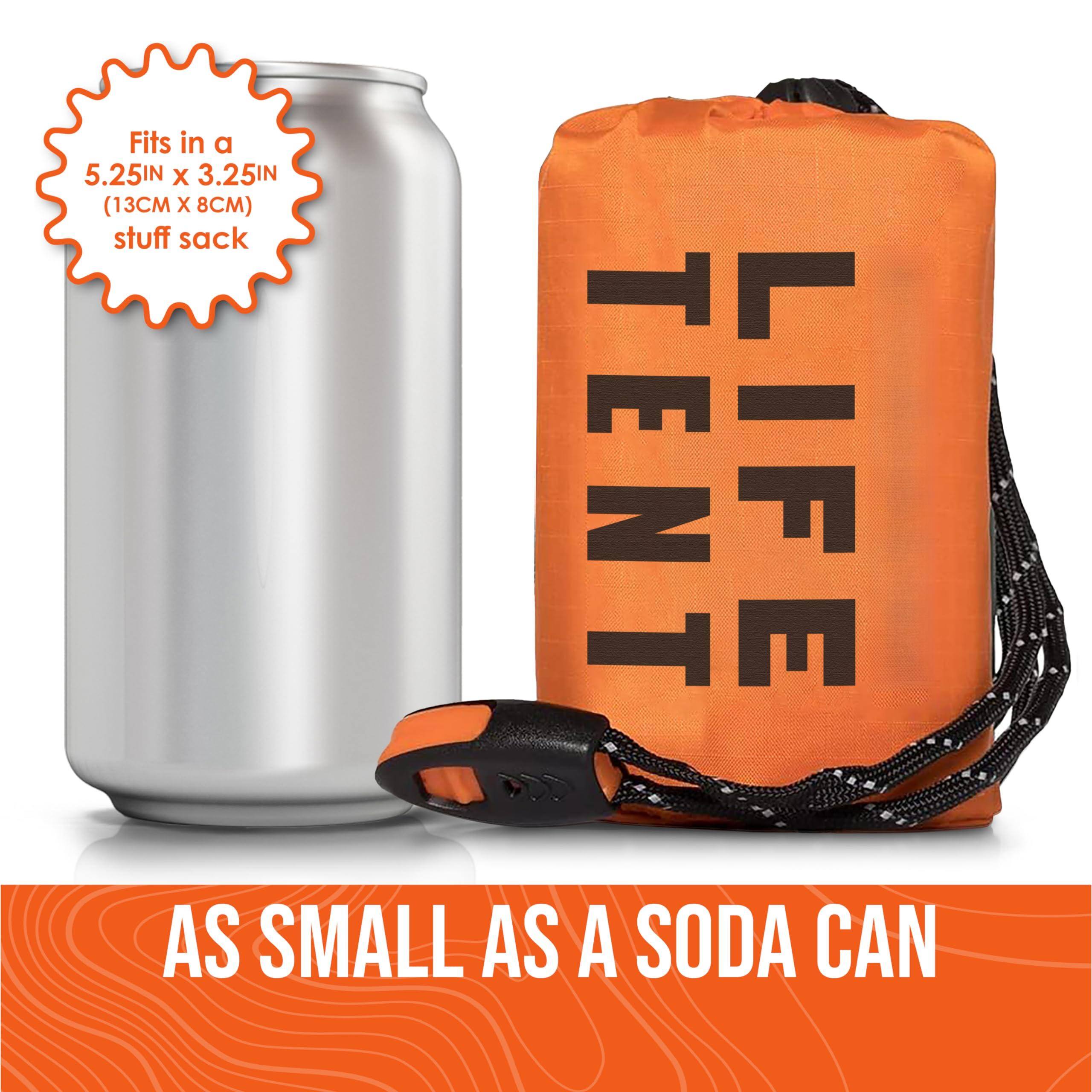 Fits in a 5.25IN x 3.25IN (13CM x 8CM) stuff sack

TENT LIFE

AS SMALL AS A SODA CAN