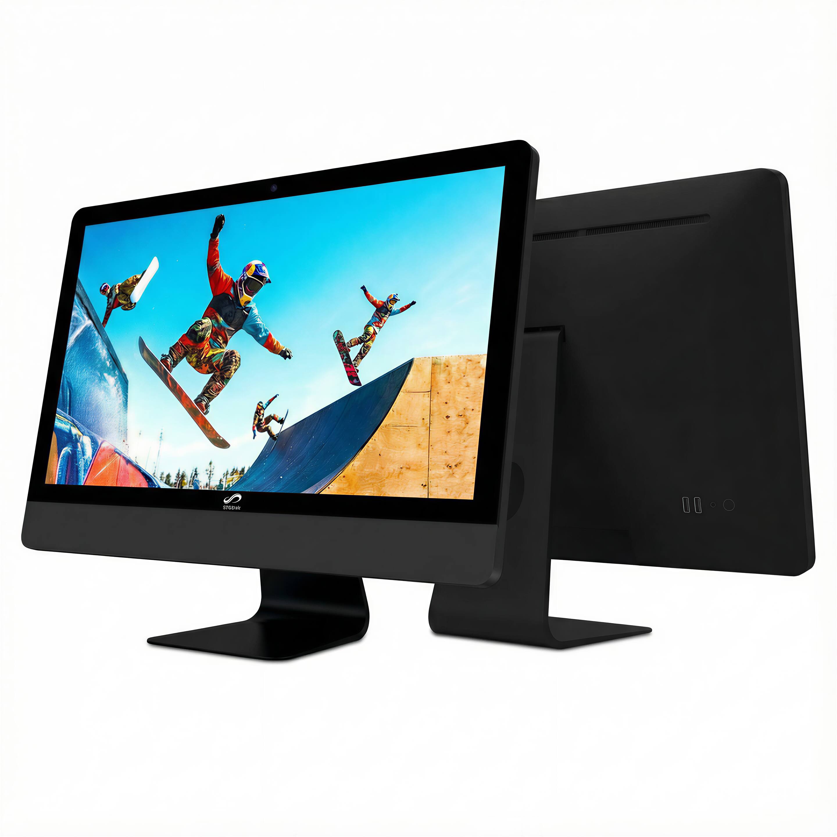 Left. STGSivir - STGSivir All in One Desktop PC, 23.6" FHD Display, i5 up to 3.7GHz, 16G RAM, 512GB SSD, WiFi&BT, Keyboard&Mouse, Win11H - Black.
