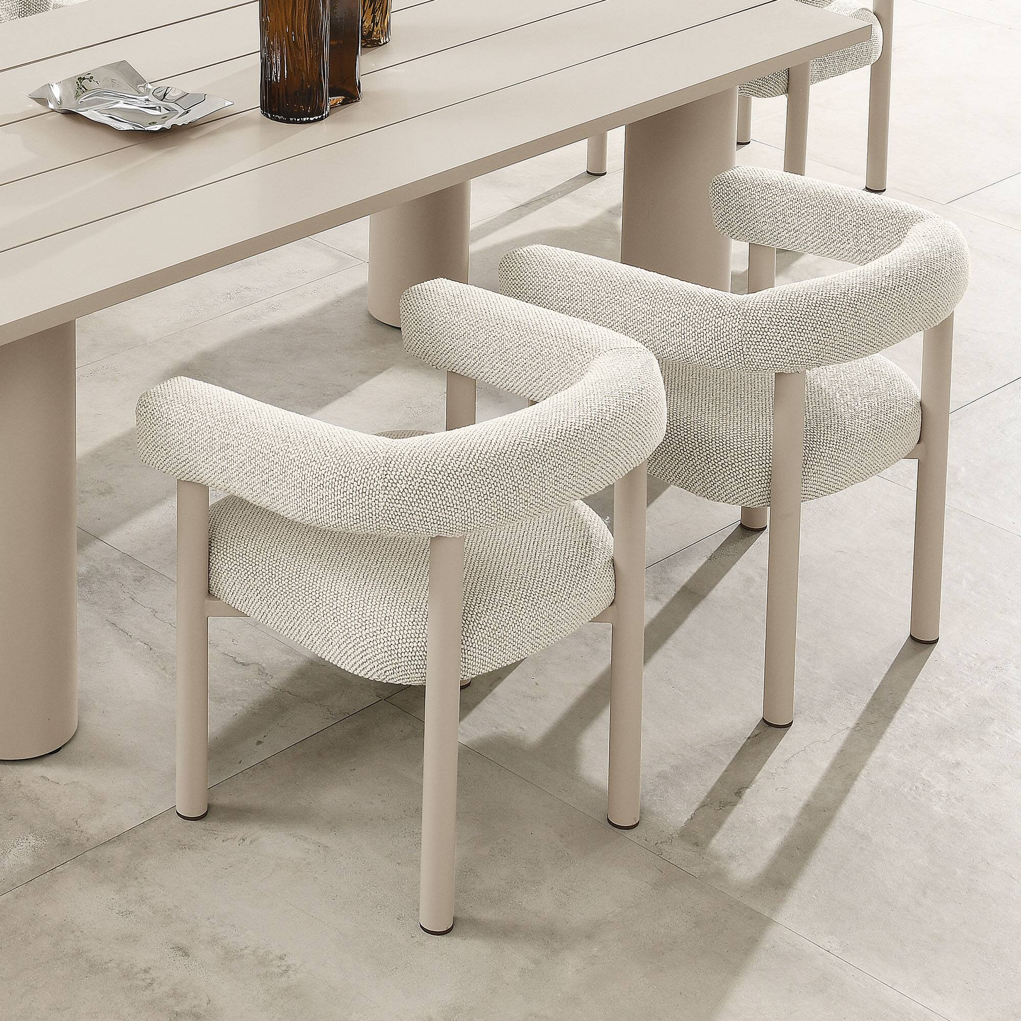 Front. Modway - Nautica Outdoor Patio Aluminum Dining Armchairs Set of 2 by Modway - Ivory Taupe.