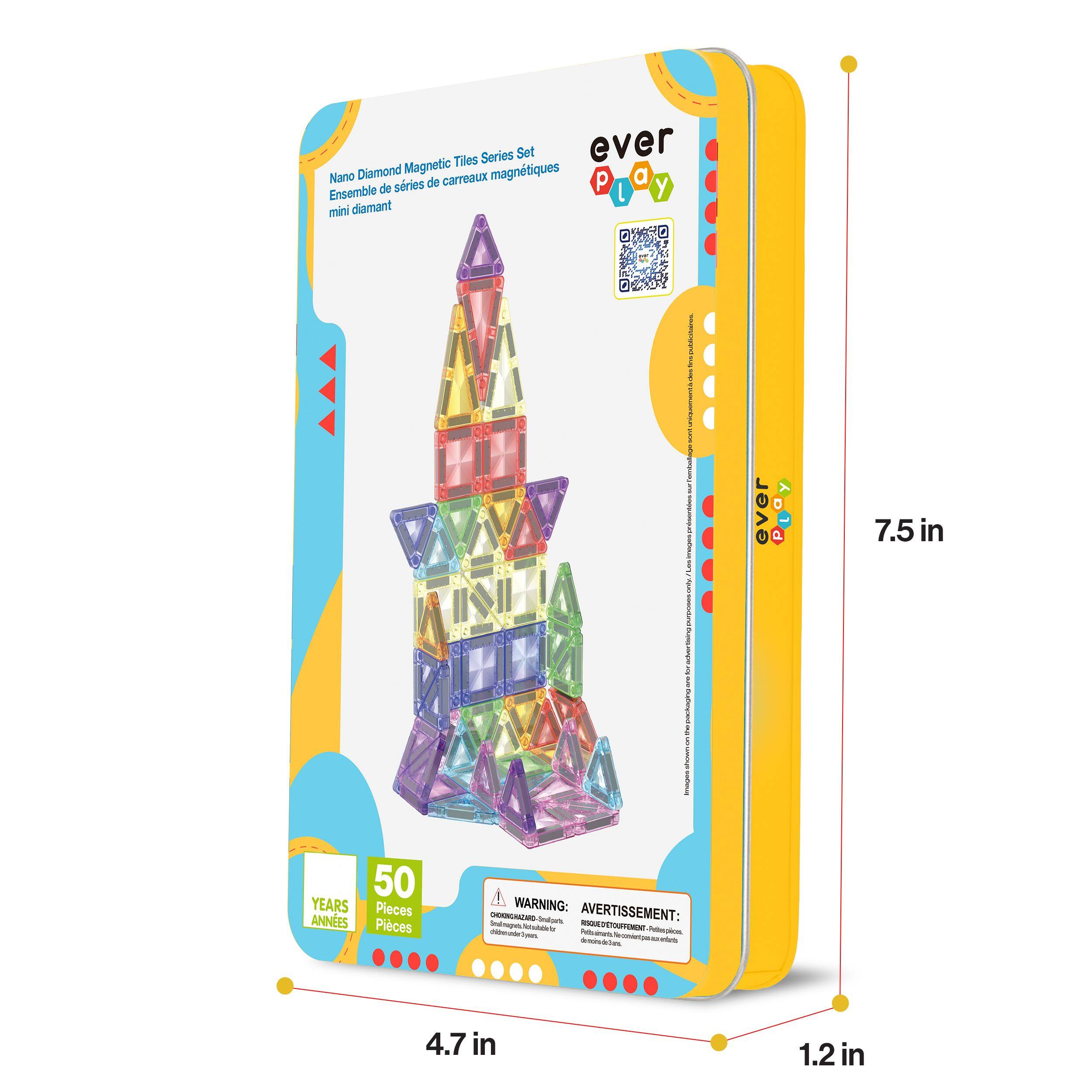 Tiles Series Set ever Diamond Magnetic magntiques a Nano de carreaux P Ensemble de sries ! y mini dliamant | ! | 1 I 1 | I ! | ! . I p ! I ever a 7.5 in 50 YEARS Pieces ANNES Pices WARNING: AVERTISSEMENT: - Onatar Snatosps N -ORSTORM - -t - - - - - - amiias to 4.7 in 1.2 in