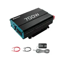 Renogy - 700W 12V Pure Sine Wave Inverter - Black - Front_Zoom