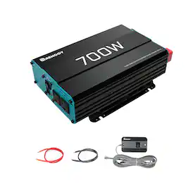 Renogy - 700W 12V Pure Sine Wave Inverter - Black