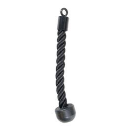 Power Systems - 15" Single Tricep Rope Attachment with Stopper for Cable Machine Systems - Black