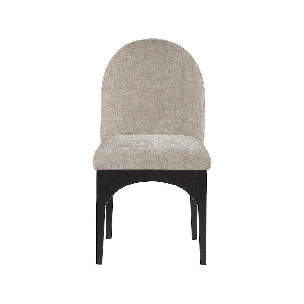 Alt View 2. Meridian Furniture - Waldorf Beige Chenille Fabric Dining Chair - Beige.