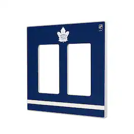 Keyscaper - Toronto Maple Leafs Double Rocker Lightswitch Plate - Multicolor