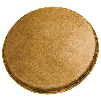 Front. Tycoon Percussion - Natural Unbleached Cowskin Head for 15-Inch Dundunba Drum, Replacement, Easy to Install.