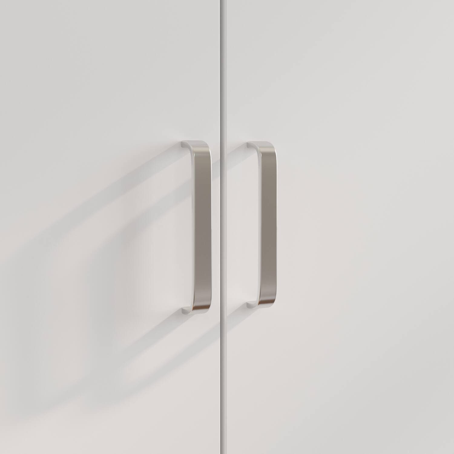 Left. FUFU & GAGA - FUFU&GAGA Minimalist Wardrobe with Anti - Tip & Hanging Rod - White.