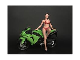Hot Bike Model Elizabeth Figurine for 1/12 Scale Motorcycle Models by American Diorama - Multi