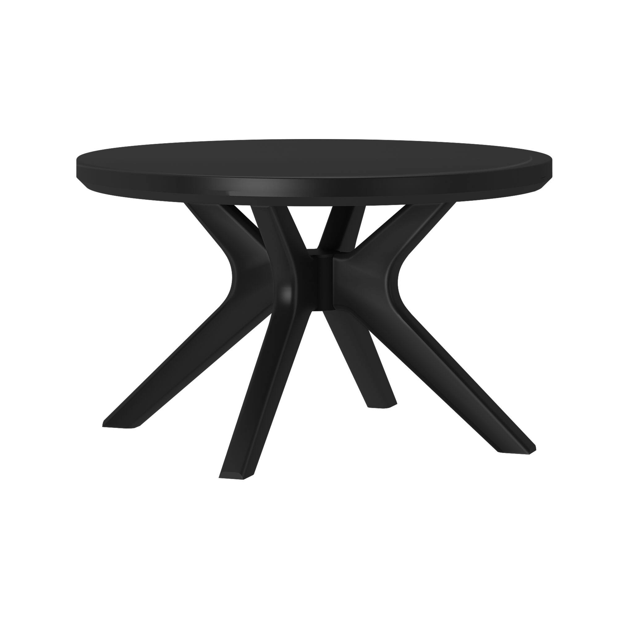Alt View 2. Plank+Beam - Verso Round Coffee Table (30in x 30in / 760mm x 760mm), Black - Black.