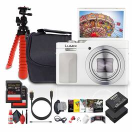 Panasonic - TZ99 Point and Shoot Compact Travel Digital Camera - Bundle - White