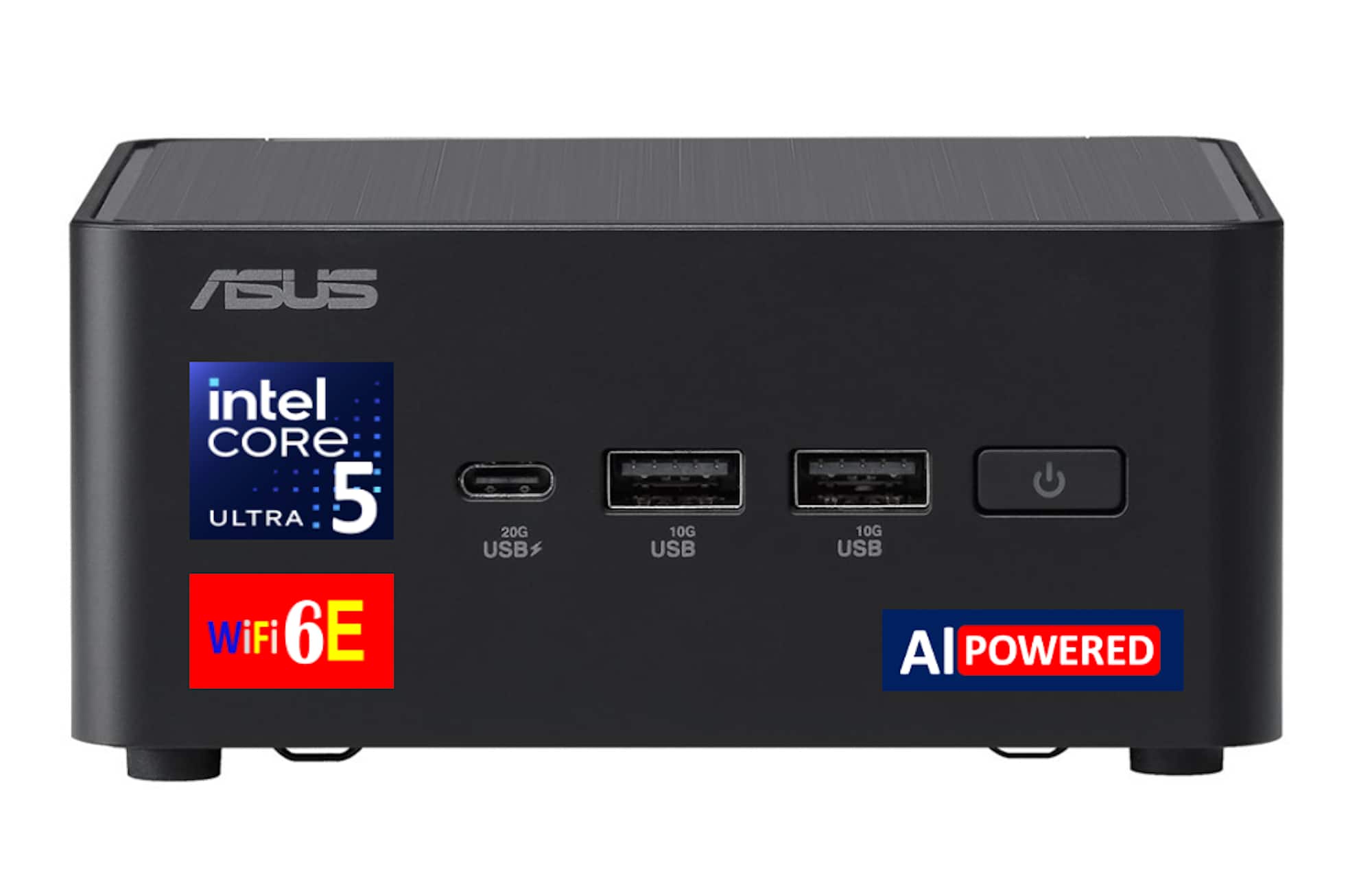 ASUS - NUC Mini Desktop (Ultra 5-135H, 64GB, 2TB SSD, Intel Arc, No OS, Win 11 Pro ) - Black