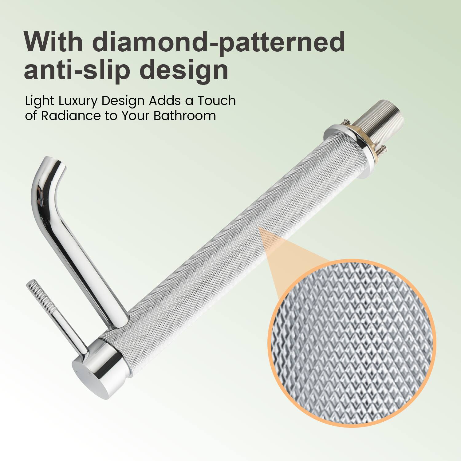 With diamond-patterned anti-slip design

Light Luxury Design Adds a Touch of Radiance to Your Bathroom