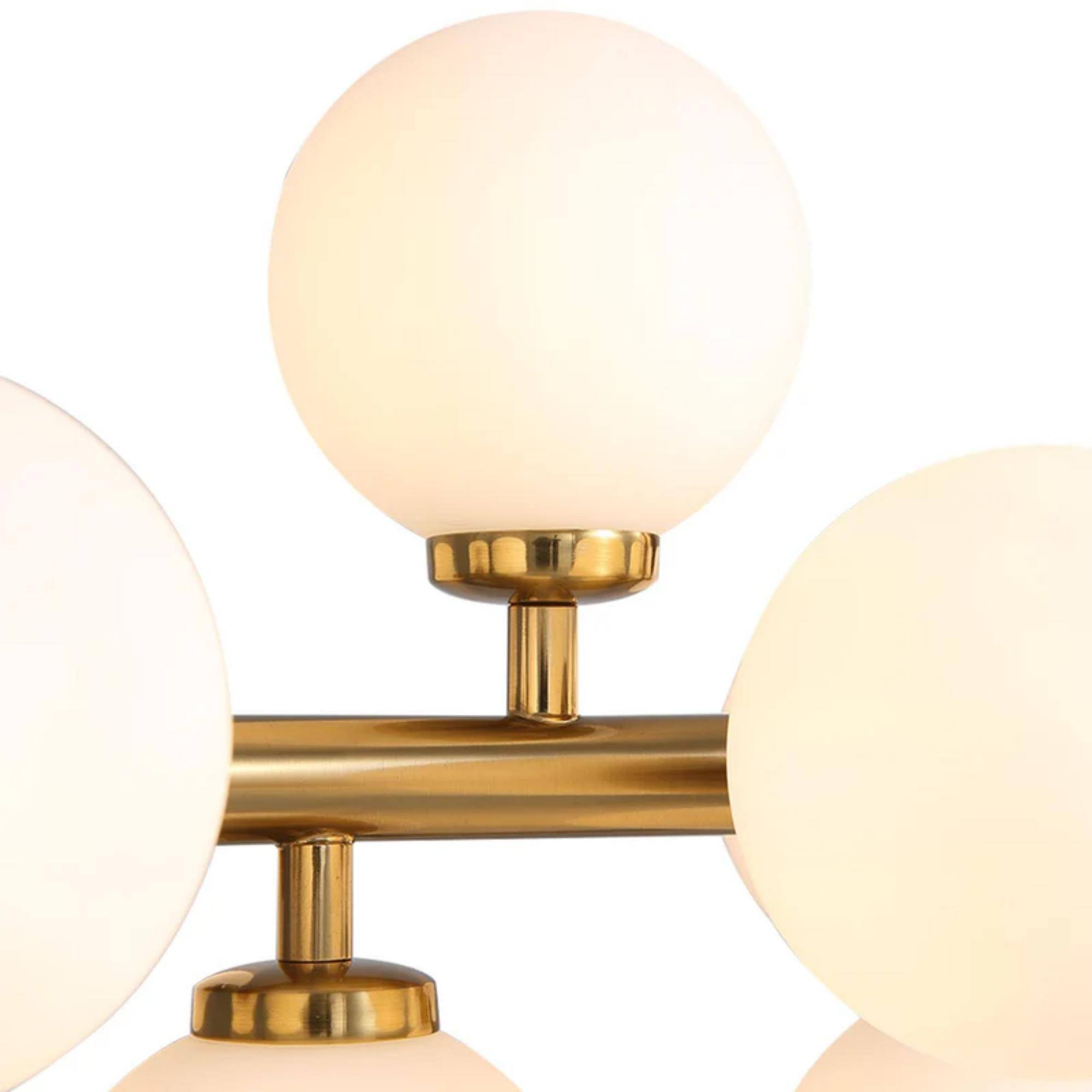 Alt View 3. Siljoy - Mid-Century Modern 16-Light Brass Sputnik Pendant Chandelier - Gold.