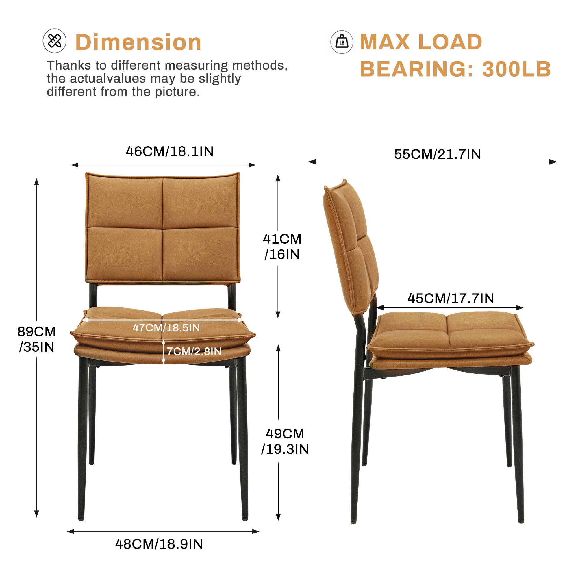**Dimension**

Thanks to different measuring methods, the actual values may be slightly different from the picture.

- 46CM/18.1IN
- 55CM/21.7IN
- 41CM/16IN
- 45CM/17.7IN
- 89CM/35IN
- 47CM/18.5IN
- 7CM/2.8IN
- 49CM/19.3IN
- 48CM/18.9IN

**MAX LOAD BEARING: 300LB**