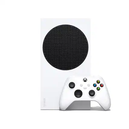Front. Microsoft - Xbox Series S 512GB All-Digital Console (Disc-Free Gaming) with Xbox Wireless Controller - 120FPS - Robot White.