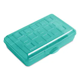 Sterilite - Translucent Pencil Case School Supply Storage Box, Blue Tint (24 Pack)