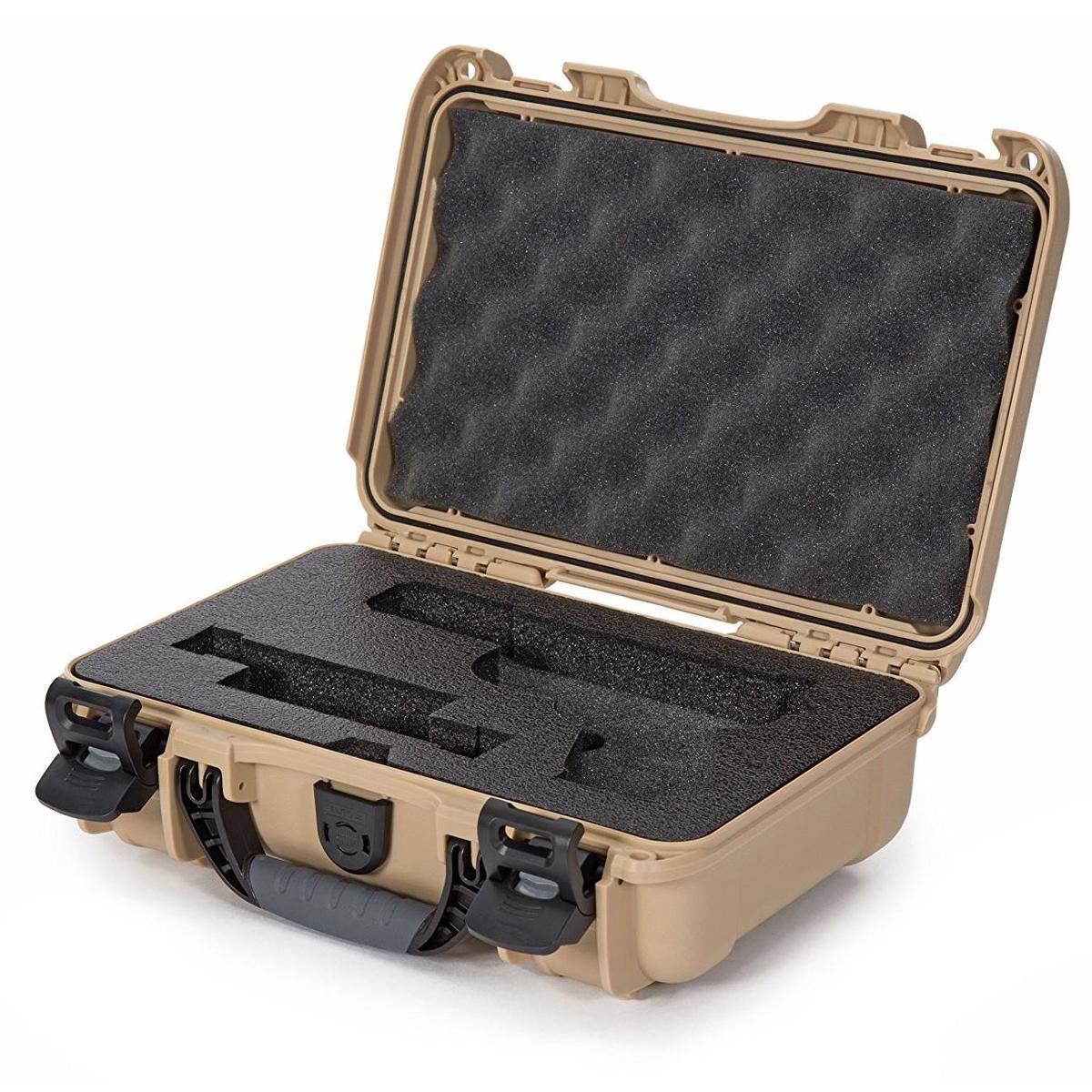 Front. NANUK - Nanuk 909 Glock Pistol Case, Holds Most Glock Pistols and 2x Magazines, Tan - Tan.