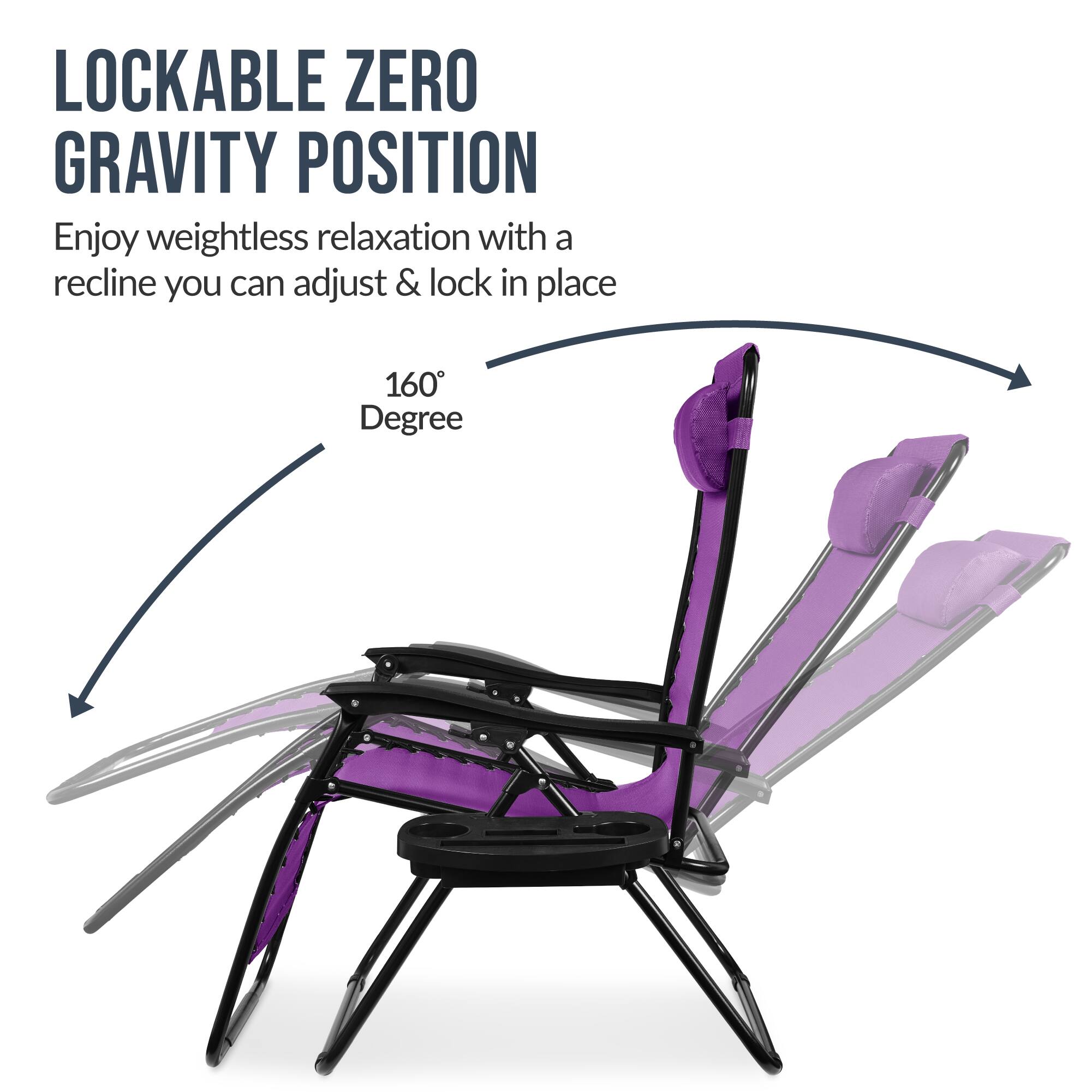 LOCKABLE ZERO GRAVITY POSITION

Enjoy weightless relaxation with a recline you can adjust & lock in place

160° Degree