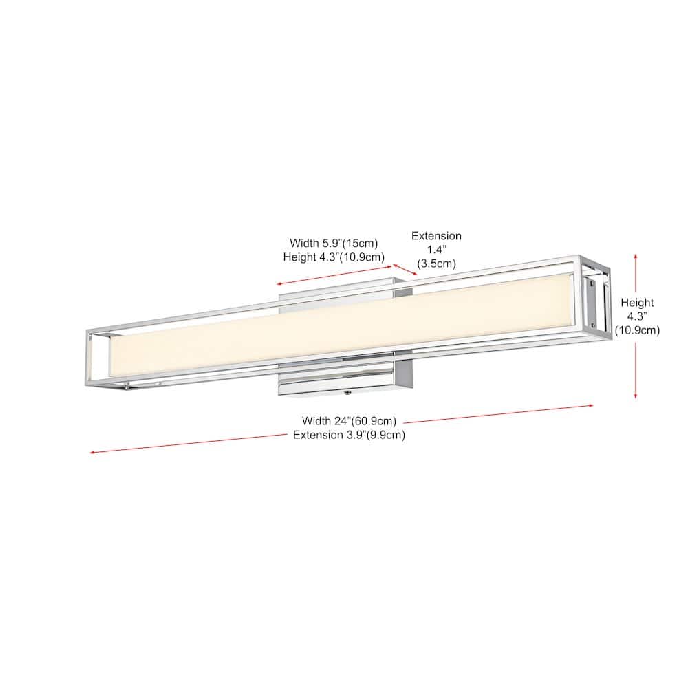 Living District - Aden 24 Inch Led Wall Sconce In - Chrome price history on PriceWatchPro