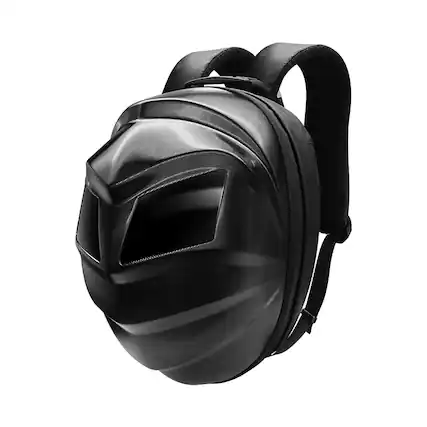 Front. Loheer - Loheer Smart LED Motorcycle Backpack with Bluetooth App Control, Expandable Helmet Storage, Black - black.