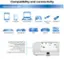 Compatibility and Connectivity: Home Cinema 3800 + Tablet, Smartphone, Laptop/Computer, Game Console, Amazon Fire, Chromecast, Apple TV, Roku, Sat/Cable Box, Roku, Apple TV, Digital Camera.

Features:
- 2x HDMI 2.0 (18 Gbps) (HDCP 2.2)
- 1x USB Type A 2.0
- 1x Power Supply (for streaming devices)
- 1x USB (for wireless and firmware)
- 1x Mini USB (service only)
- 1x Audio out mini plug (3.5 mm)
- 1x RS-232c
- 1x Trigger out
- 200 mAh max. (3.5 mm)