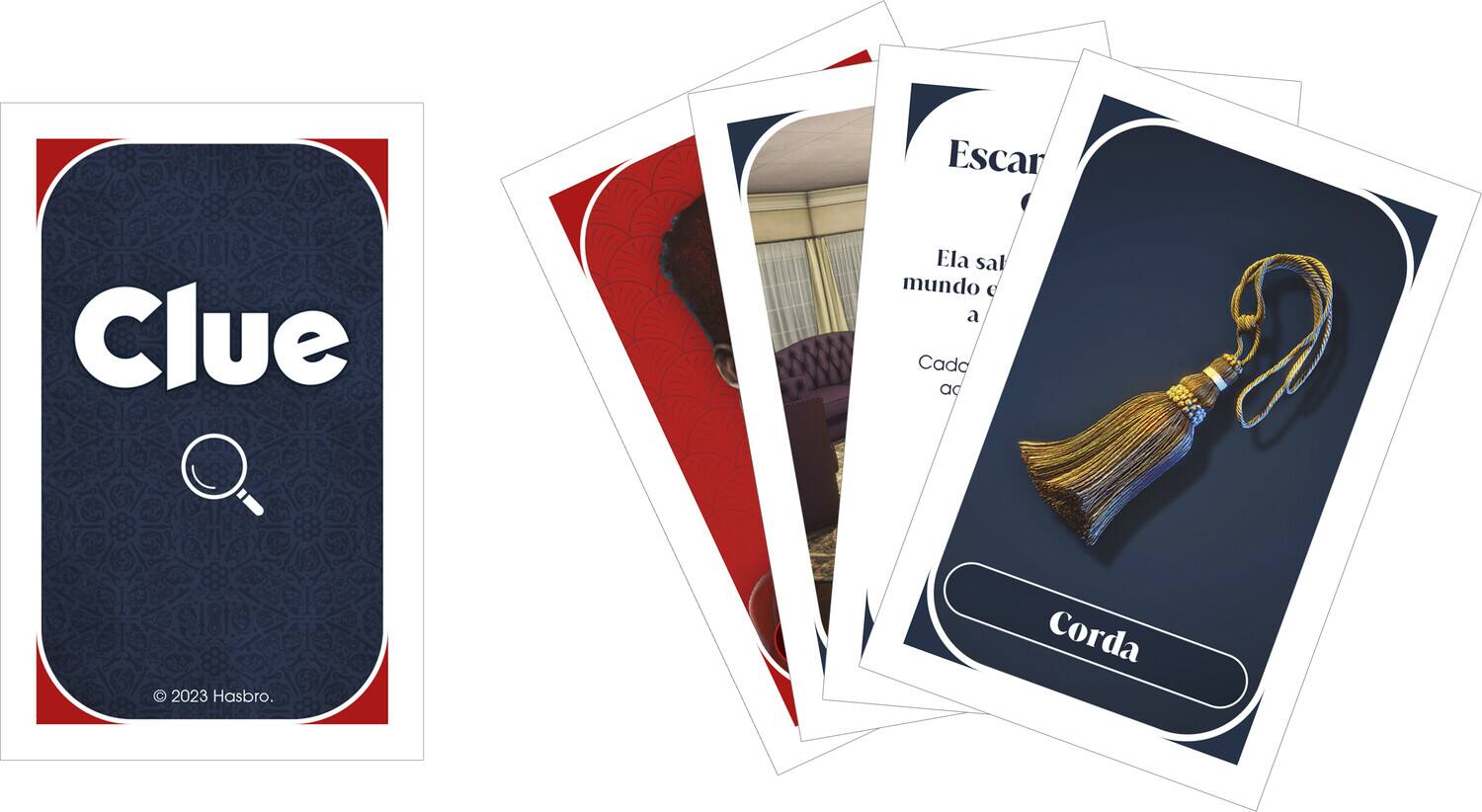 Escar, Clue, Ela sal mundo e a Cada, Corda, 2023 Hasbro.