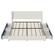 Angle. Brick Attic - 800lbs Upholstered Wingback Platform Bed with Drawers Storage, Solid Wood Frame and 4 Clear Nylon Drawers - White.