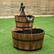 Alt View 10. Costway - 2 Tier Barrel Waterfall Fountain Barrel Wooden Water Fountain Pump Outdoor Garde - Brown.