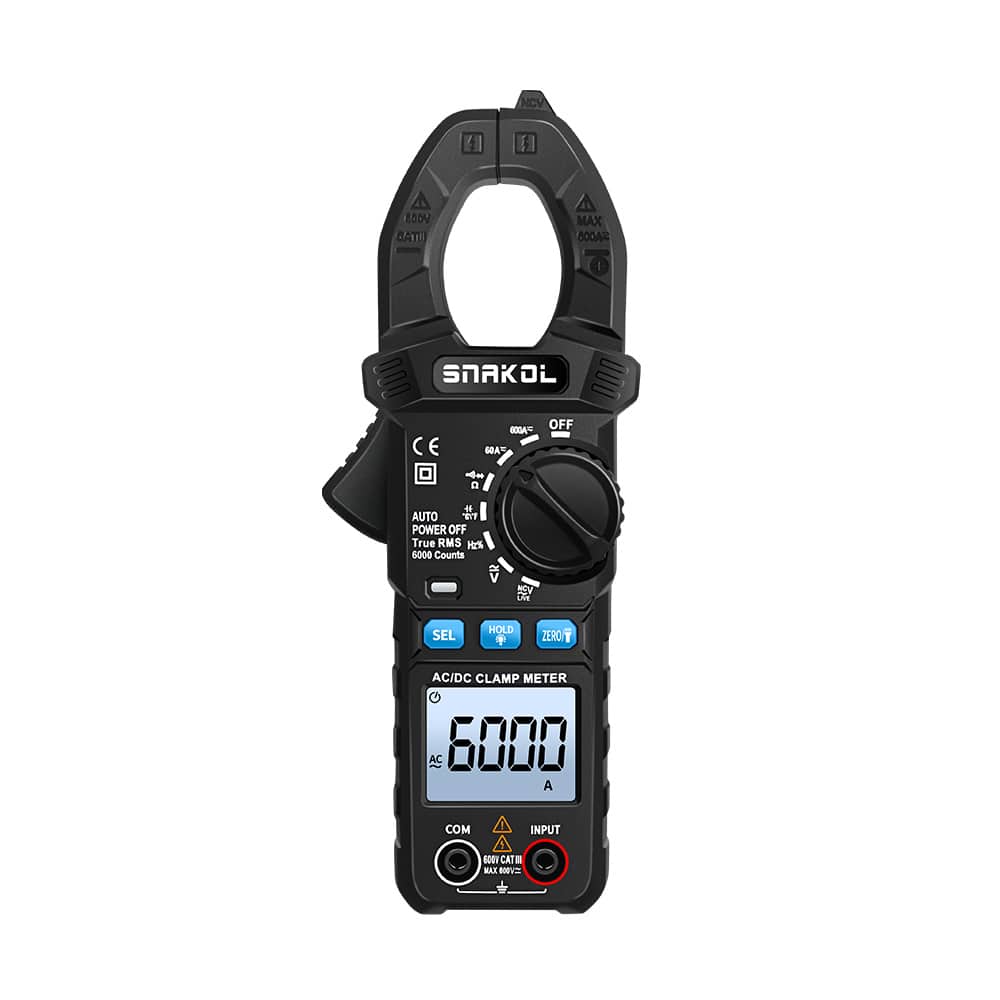 Snakol - 600A Multi-Function Clamp Meter with High Precision Induction Clamp Head, Zero-Fire Wire Identification, NCV Test