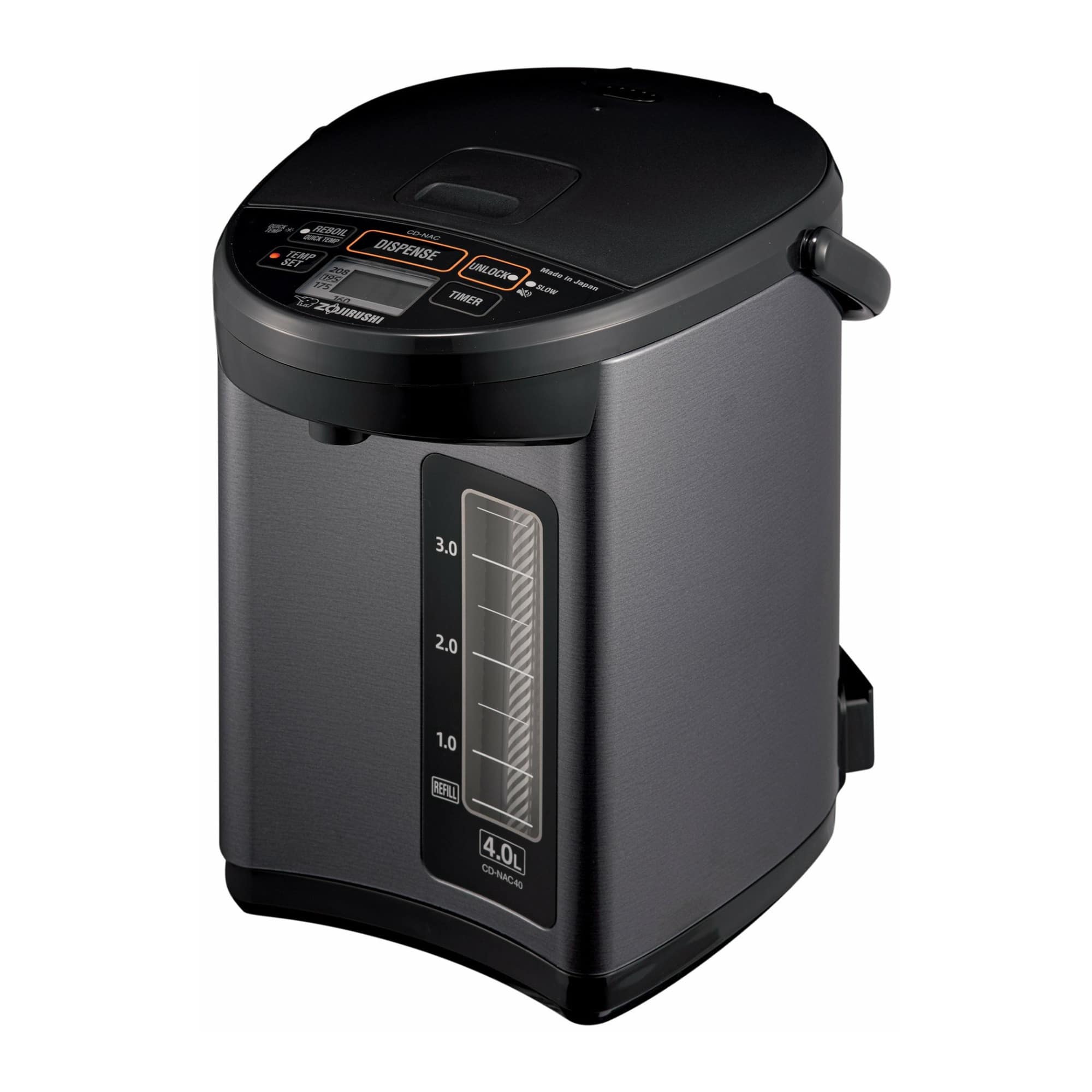 Zojirushi - CD-NAC40BM Micom Water Boiler and Warmer (4-Liter, Metallic - Black