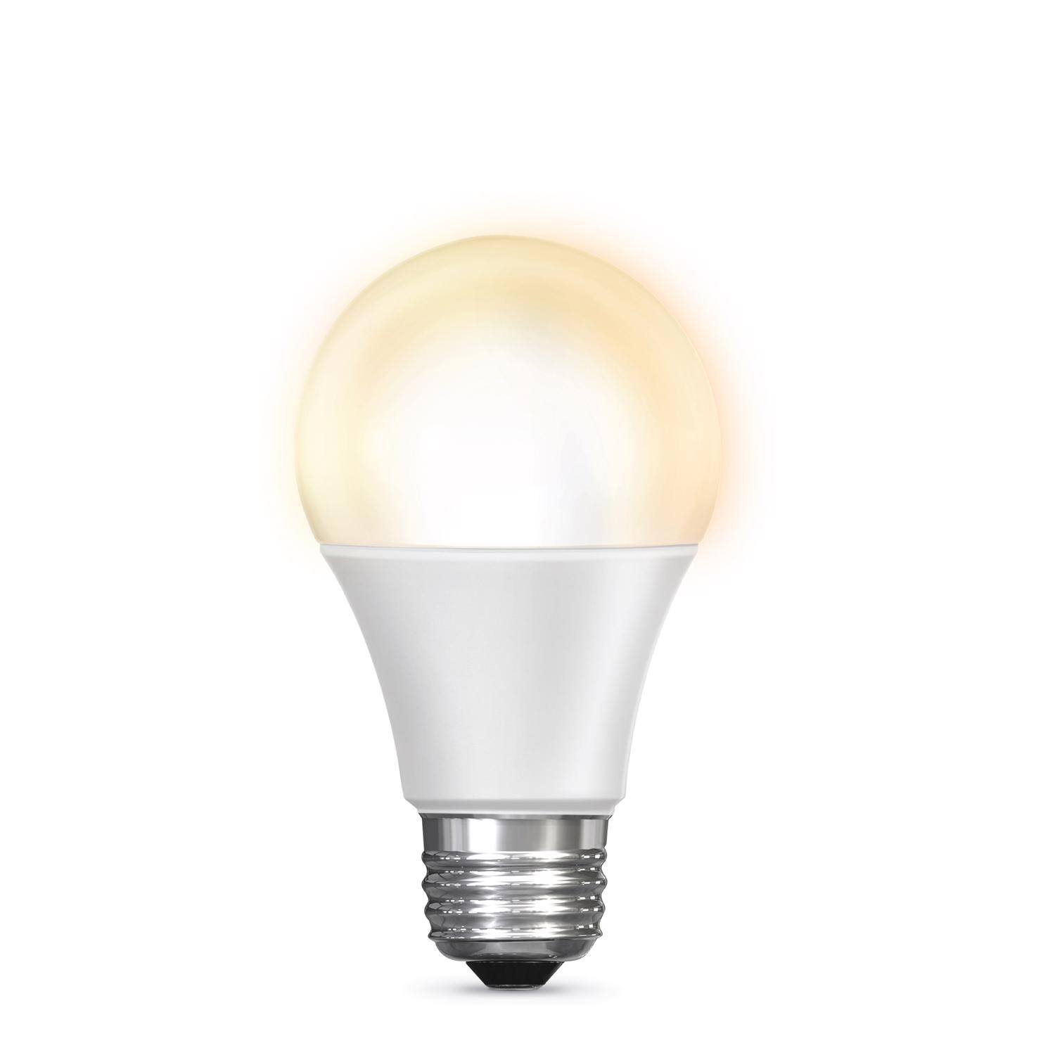 Angle. FEIT ELECTRIC - Feit Smart Home A19 E26 (Medium) Smart-Enabled LED Bulb Soft White 60 Watt Equivalence 1 pk.