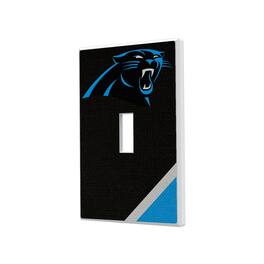 Keyscaper - Carolina Panthers Diagonal Stripe Single Toggle Light Switch Plate - Multicolor
