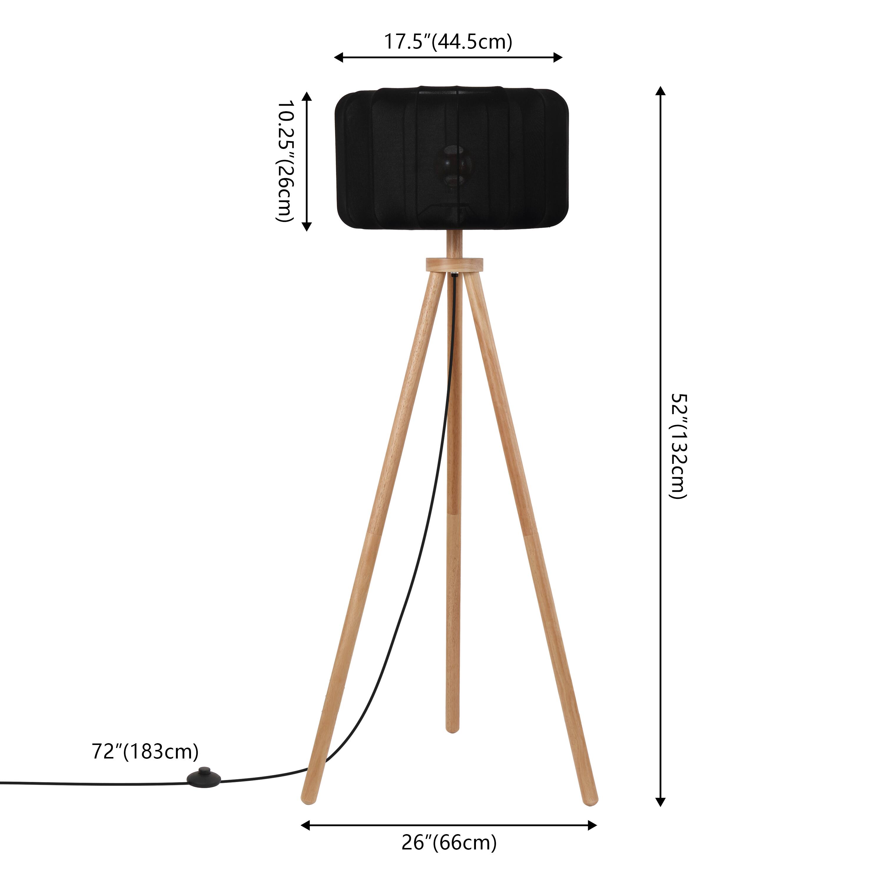 10.25" (26cm)  
17.5" (44.5cm)  
52" (132cm)  
72" (183cm)  
26" (66cm)