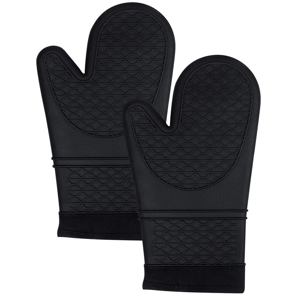 COWIN - Silicone Oven Mitts Heat Resistant Non Slip - Black price history on PriceWatchPro
