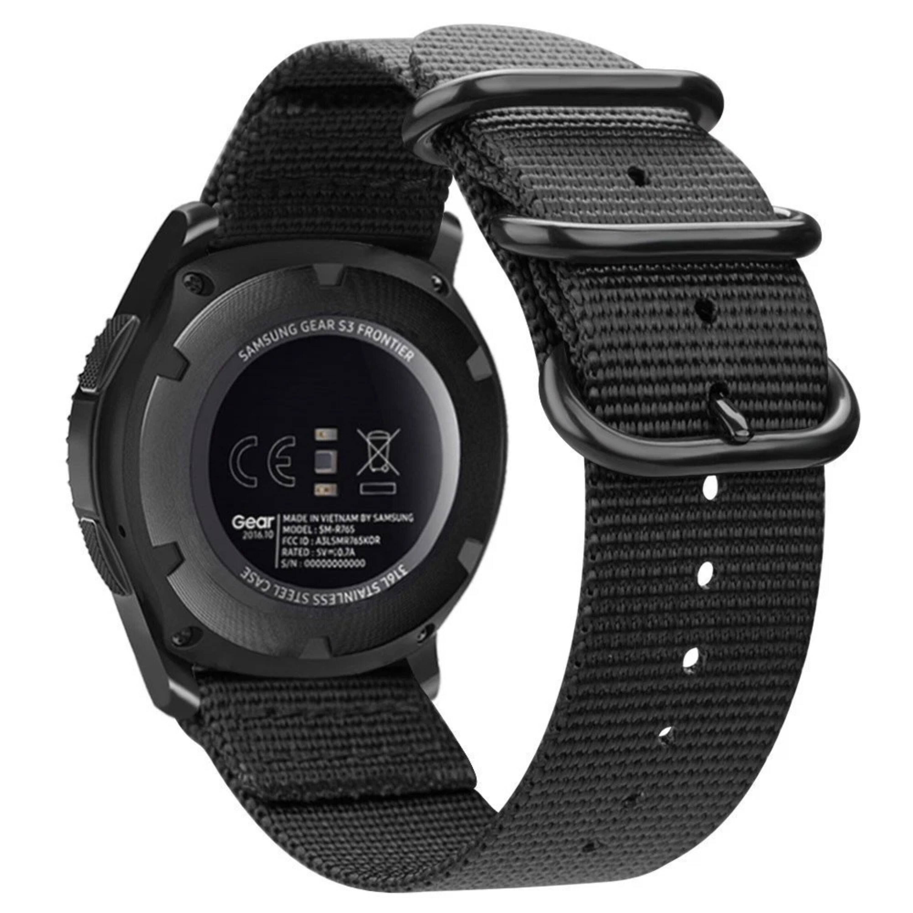 SAMSUNG GEAR S3 FRONTIER  
GEAR S3 FRONTIER  
MADE IN VIETNAM BY SAMSUNG  
MODEL: SM-R355KOR  
2016.10  
FCC ID: S3R355KOR  
RATED: SUPCOJA  
S/N: 00000000000  
CASE: 316L STEEL STAINLESS