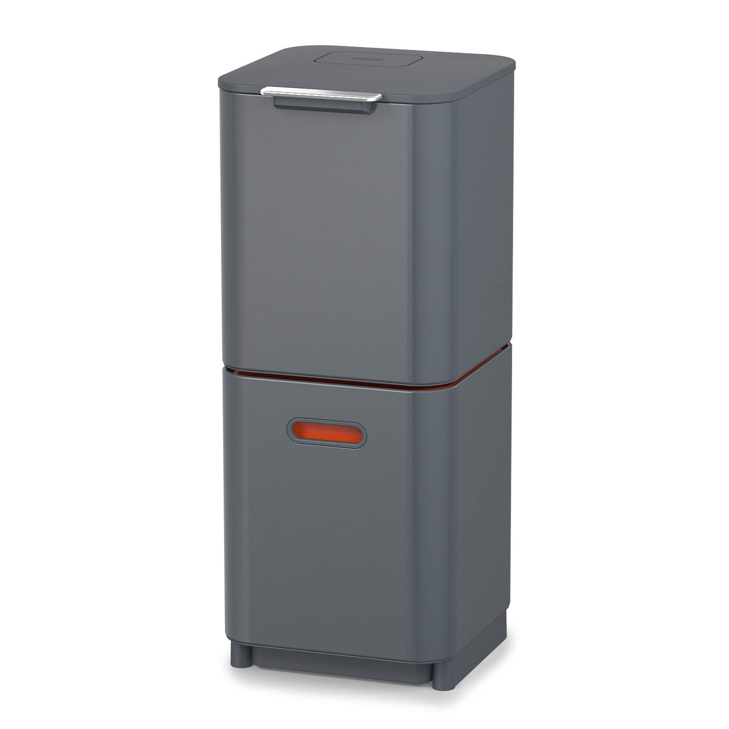 Joseph Joseph - Totem Compact 40-liter Waste & Recycling Dual Kitchen Trash Can - Graphite
