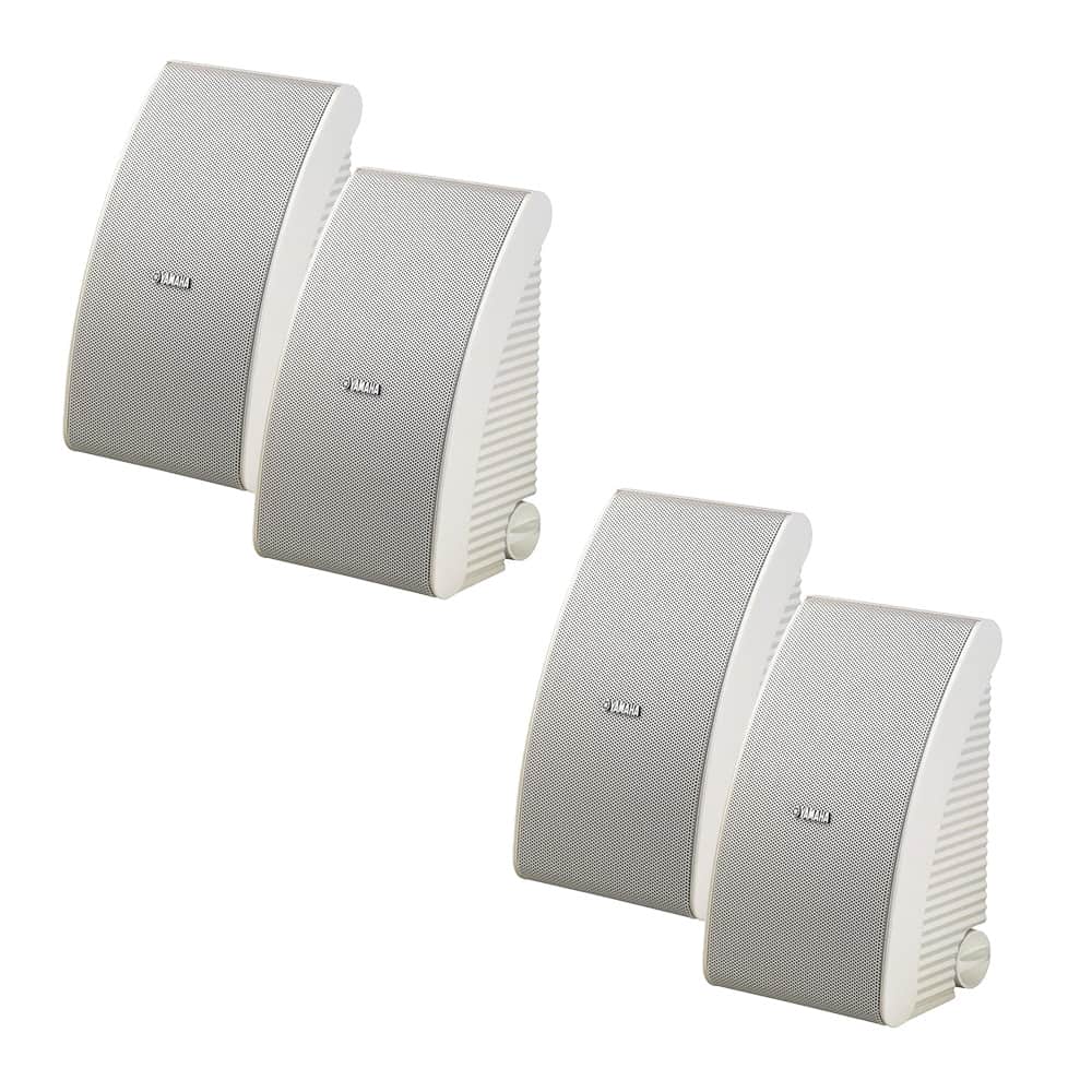 Yamaha - NS-AW392 All-Weather Outdoor Speakers Bundle - 4 Pack - White