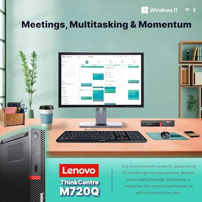 Lenovo Refurbished Excellent M720Q Mini Desktop PC, Intel Core i5 Lenovo Refurbished Excellent M720Q Mini Desktop PC, Intel Core i5