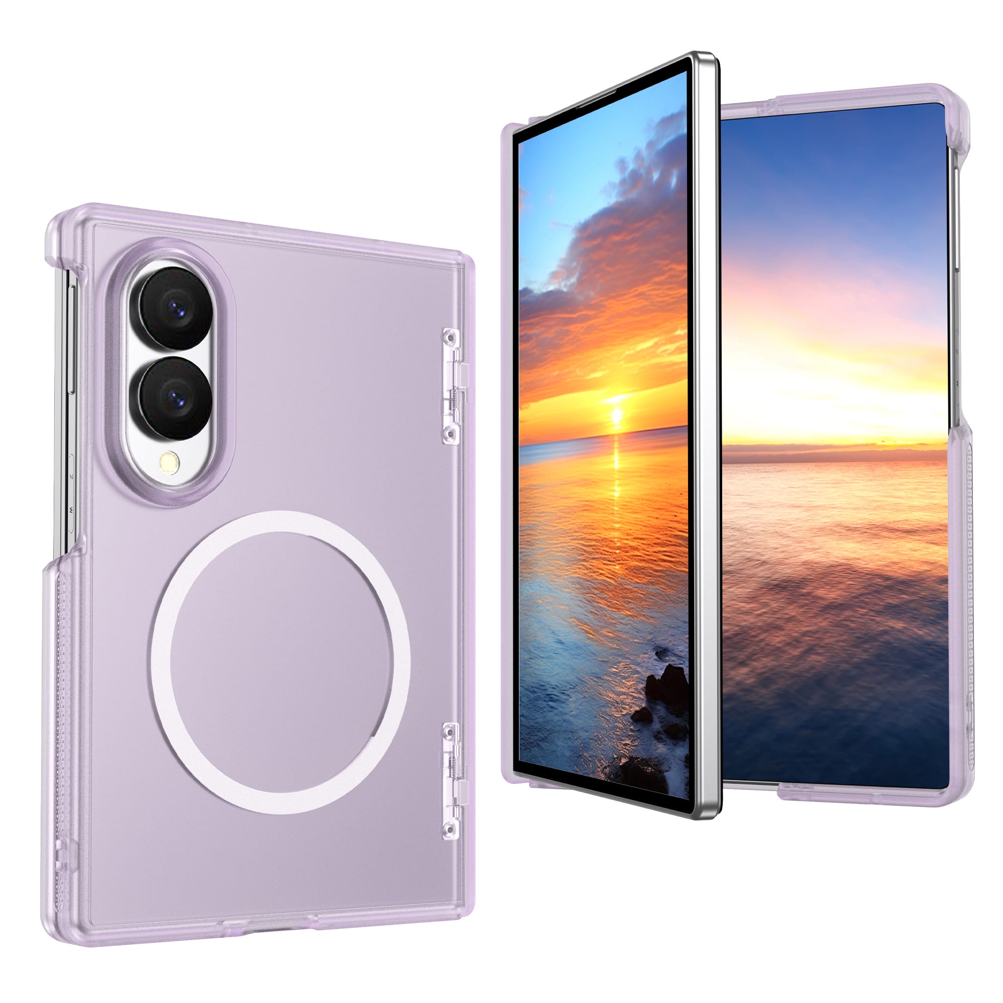 Dteck - Magnetic Matte Case for Samsung Galaxy Z Fold8 with Hinge Protection,Slim Hard PC Back Cover,No Front Frame Shell - Mattepurple price history on PriceWatchPro