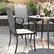 Alt View 8. Outsunny - of 4 Outdoor Wicker Dining Chairs with Armrest, Steel Frame - Gray.