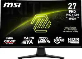 MSI - MAG 274CXF 27" Curved 280Hz 0.5ms Adaptive Sync Gaming Monitor with HDR ready (DisplayPort,HDMI) - Metallic Black